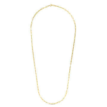 14K Yellow Gold 4.2mm Paperclip 38 Chain with Lobster Lock